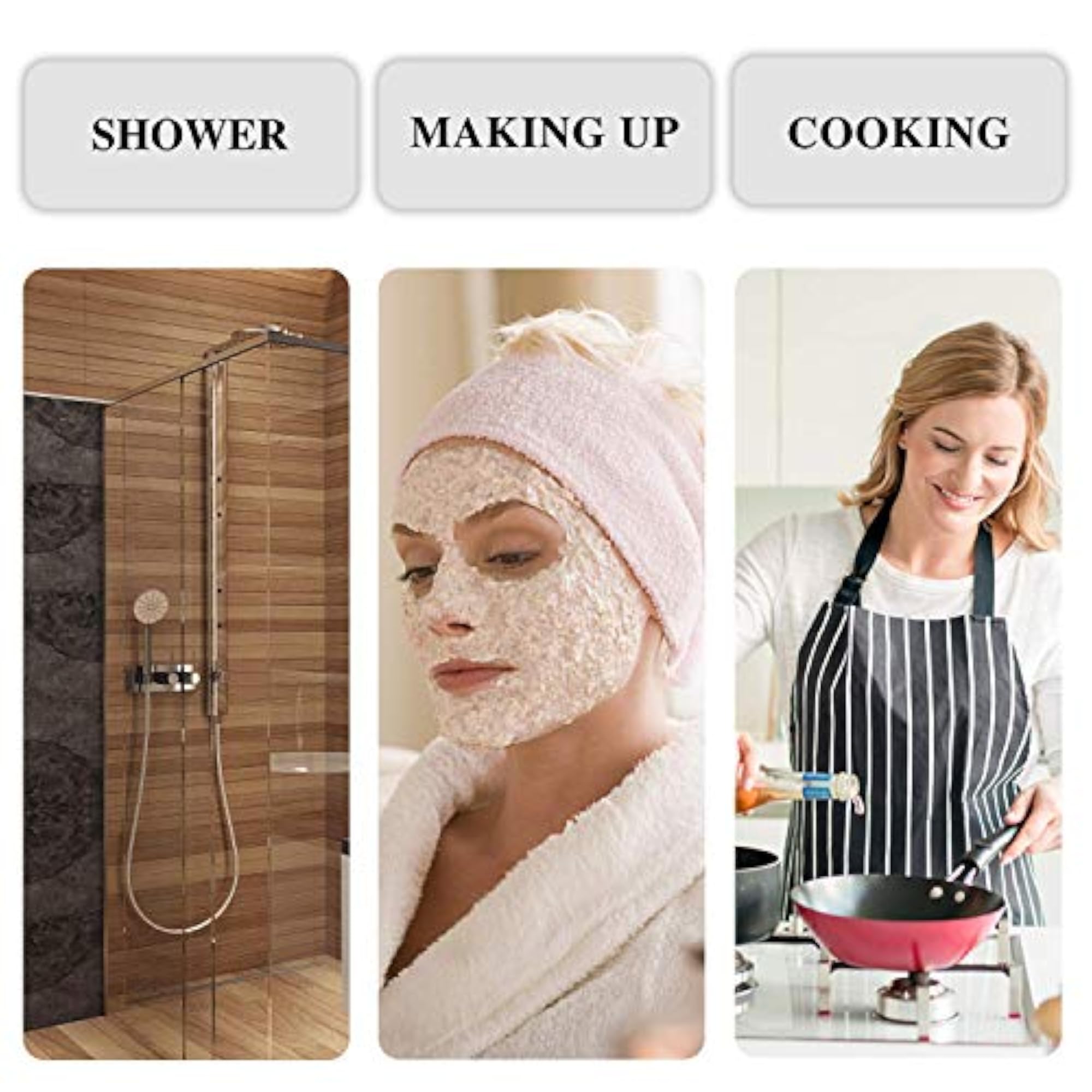 Multicolour Waterproof Elastic Band Plastic Reusable Shower Caps
